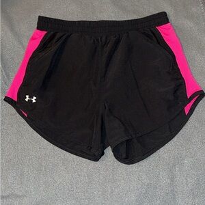 Under Armour Black and Pink Athletic Shorts